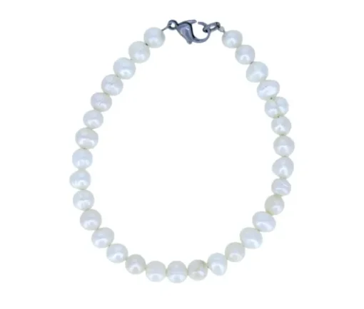 BRACELET DE PERLES DpiEAU DOUCE À FERMOIR EN ACIER