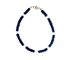 BRACELET DE PIERRES VÉRITABLES FACETÉES ET DE NACRE AVEC FERMOIR EN OR
