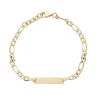 BRACELET DpiIDENTITÉ EN OR JAUNE À MAILLE FIGARO