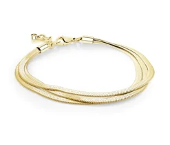 BRACELET EN ACIER À 3 RANGS AVEC MAILLE CHEVRONS