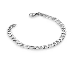 BRACELET EN ACIER À MAILLE FIGARO