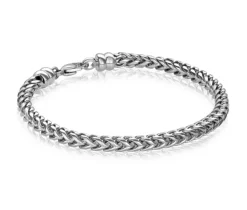 BRACELET EN ACIER À MAILLE FRANCO RONDE