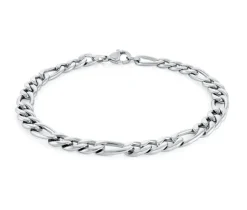 BRACELET EN ACIER À MAILLE FIGARO