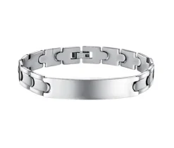 BRACELET EN ACIER IDENTITÉ GRAVABLE