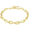 BRACELET EN ACIER MAILLE ROLO OVALE