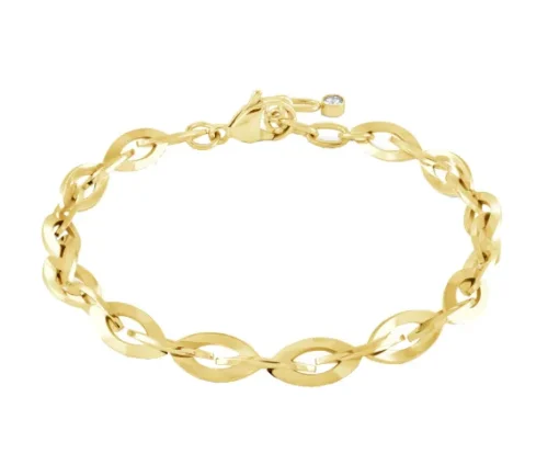 BRACELET EN ACIER MAILLE ROLO OVALE