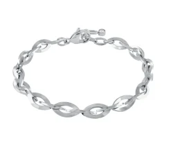 BRACELET EN ACIER MAILLE ROLO OVALE