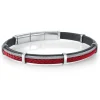 BRACELET EN ACIER/CUIR ET CORDE TRESSÉE
