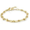 BRACELET EN ACIER/PVD OR À MAILLE EN U