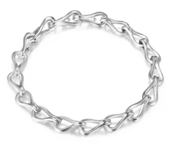 BRACELET EN ARGENT RHODIÉ À MAILLE ÉTERNITÉ