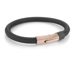 BRACELET EN CAOUTCHOUC À MOTIF PNEU AVEC FERMOIR EN ACIER