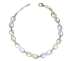 BRACELET EN OR 2 TONS À MOTIF INFINI/VERSACE
