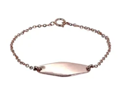 BRACELET IDENTITÉ EN OR 10K ROSE