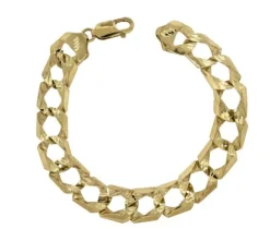 BRACELET 10K 8.5po GOURMETTE T. DIAMANT