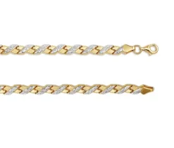 BRACELET 10K 2T TAILLE DIAMANT 5MM 7.5po