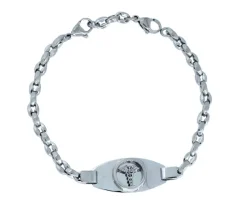 BRACELET MÉDICAL EN ACIER.