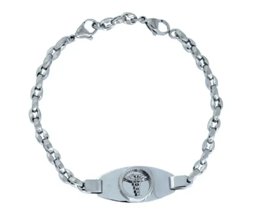 BRACELET MÉDICAL EN ACIER.