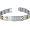 BRACELET MÉDICAL EN ACIER/PVD OR ET OR JAUNE