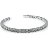BRACELET TENNIS EN ACIER SERTI DE CUBIQUES ZIRCONIAS BLANC OU NOIRS