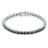 BRACELET TENNIS EN ARGENT RHODIÉ SERTI DpiONYX