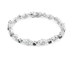 BRACELET TENNIS EN ARGENT RHODIÉ SERTI DE CUBIQUES ZIRCONIAS