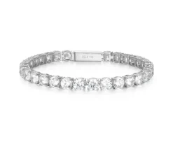 BRACELET TENNIS EN ARGENT RHODIÉ SERTI DE CUBIQUES ZIRCONIAS