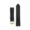 BRAC.MONTRE CUIR NOIR CROCO 18MM