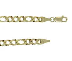CHAINE À MAILLE FIGARO TAILLÉE DIAMANT EN OR