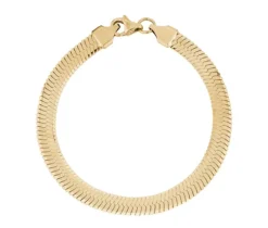 CHAINE CHEVRON EN ACIER/PVD OR
