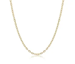 CHAINE EN ACIER/PVD OR À MAILLE ROLO TAILLÉE DIAMANT