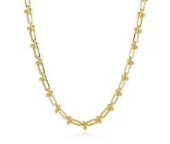 CHAINE EN ACIER/PVD OR À MAILLE EN U
