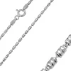 CHAINE EN ARGENT RHODIÉ À MAILLE BÂTONNETS TAILLE DIAMANT