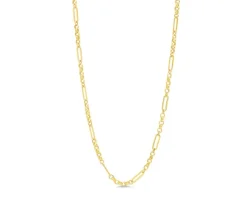CHAINE EN OR À MAILLE ROLO ET PAPERCLIP