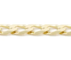 CHAINE EN OR 10K À MAILLE GOURMETTE BISAUTÉE