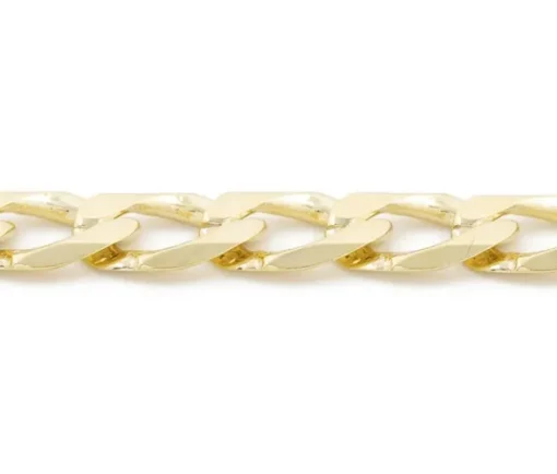 CHAINE EN OR 10K À MAILLE GOURMETTE BISAUTÉE
