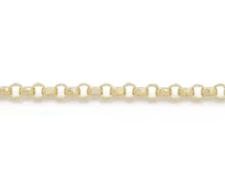 CHAINE EN OR 10K À MAILLE ROLO TAILLÉE DIAMANT