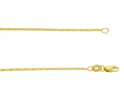 CHAINE EN OR 10K MAILLE BÂTONNET DECO