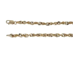 CHAINE 10K TORSADE TAILLE DIAMANT 20