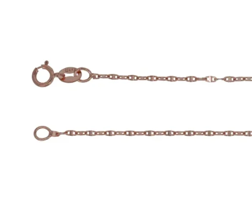 CHAINE MAILLE PLAQUE EN OR 10K ROSE