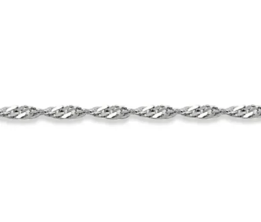 CHAINE SINGAPOUR 10K BLANC 18po 0.90MM