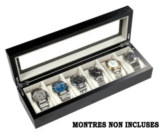 COFFRE POUR 6 MONTRES EN BOIS