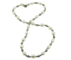 COLLIER ARG P.EAU DOUCE 7.5MM 18po