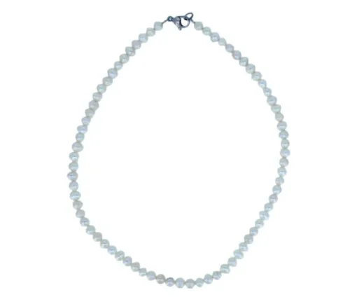 COLLIER DE PERLES DpiEAU DOUCE AVEC FERMOIR EN ACIER