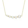 COLLIER EN ARGENT/PVD OR SERI DE 5 PERLES GRADUÉES
