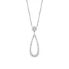 COLLIER EN OR 14K BLANC SERTI DE DIAMANTS