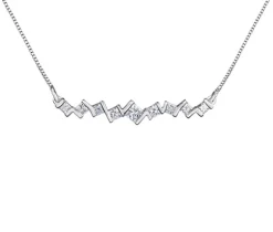 COLLIER EN OR 10K BLANC SERTI DE DIAMANTS CANADIENS