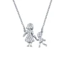 COLLIER MÈRE/FILS EN ARGENT RHODIÉ SERTI DE CUBIQUES ZIRCONIAS