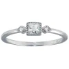 DÉLICATE BAGUE EN ARGENT RHODIÉ SERTIE DE CUBIQUES ZIRCONIAS