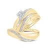 ENSEMBLE DpiALLIANCES 3 MORCEAUX EN OR 2 TONS OU BLANC SERTIES DE DIAMANTS