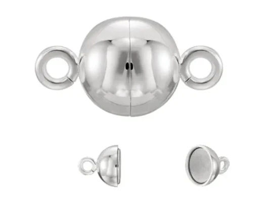 FERMOIR A COLLIER MAGNÉTIQUE ARGENT 8MM